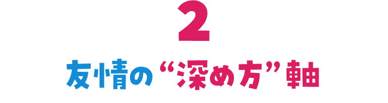 友情の“深め方”軸